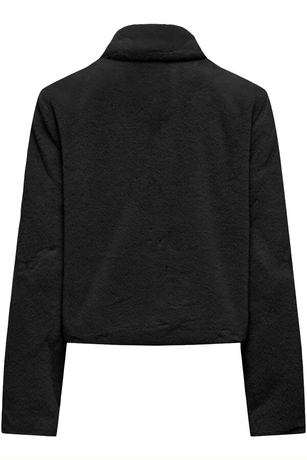 JDY Chaqueta efecto pelo negro
