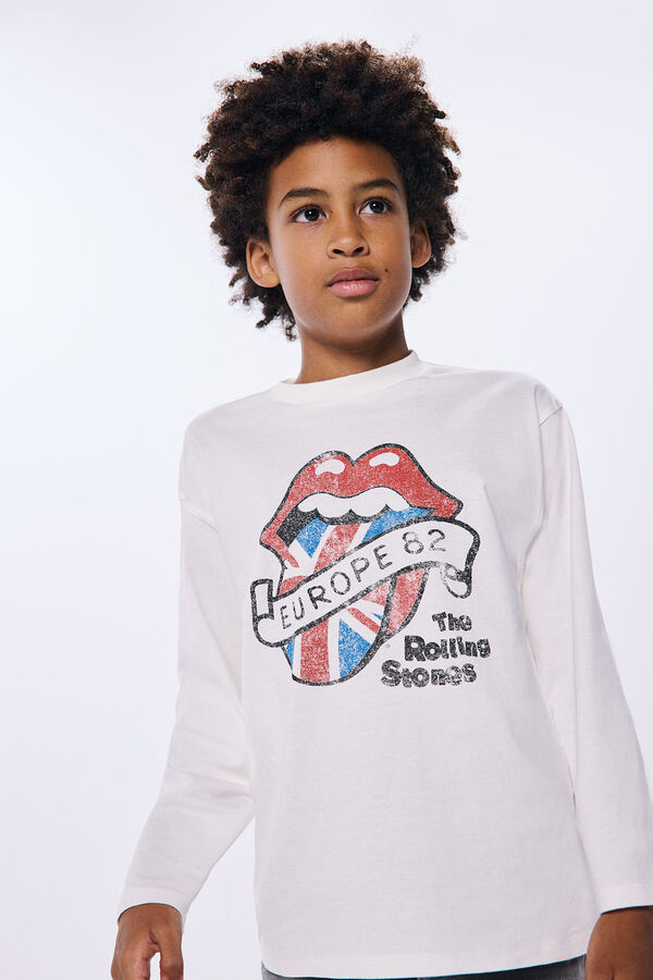 Springfield Camiseta Rolling Stones marfil