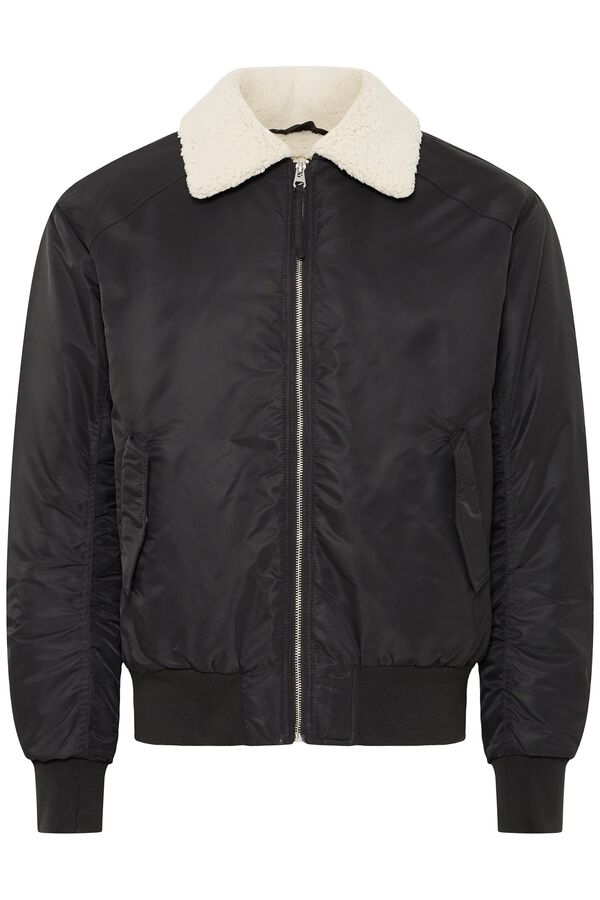 Blend Bomber jacket with faux shearling collar black