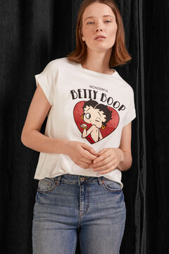 Springfield T-Shirt „Betty Boop“ weiß