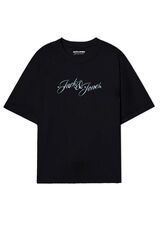 Jack & Jones T-shirt com logo frontal preto