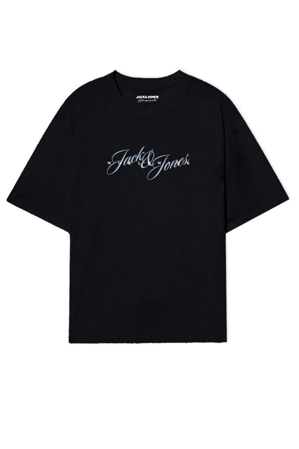 Jack & Jones T-shirt com logo frontal preto