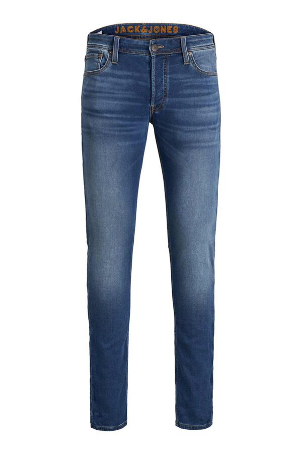 Springfield Slim fit tapered jeans plava