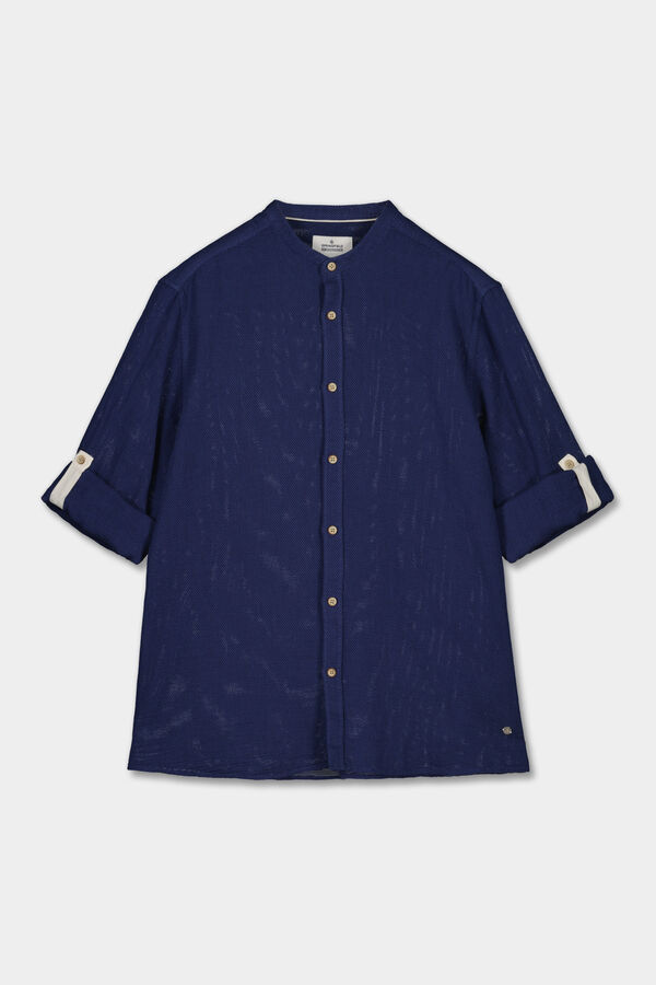 Springfield Mandarin collar shirt bluish