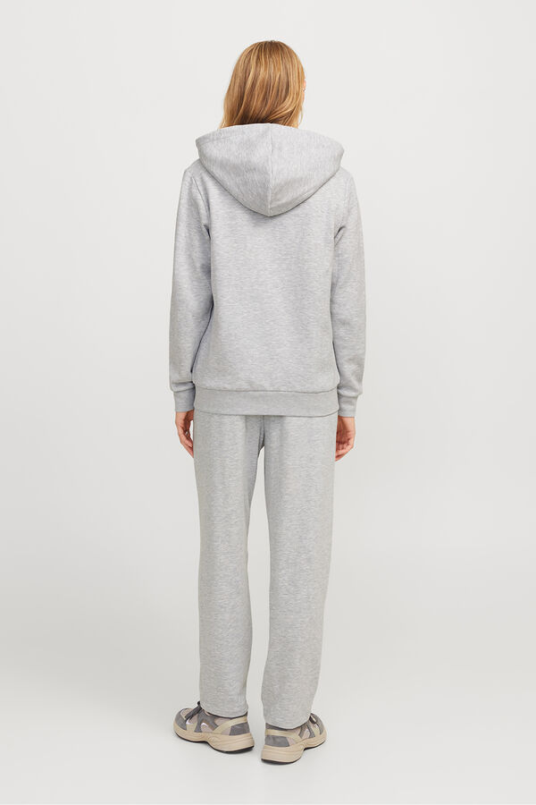 Jack & Jones Sudadera con capucha y cremallera gris