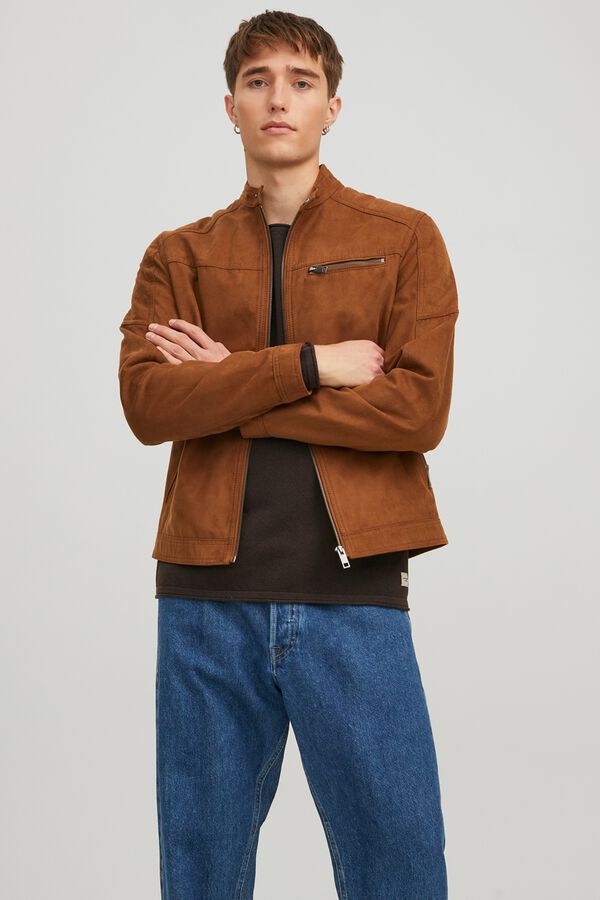Jack & Jones Faux suede jacket nude