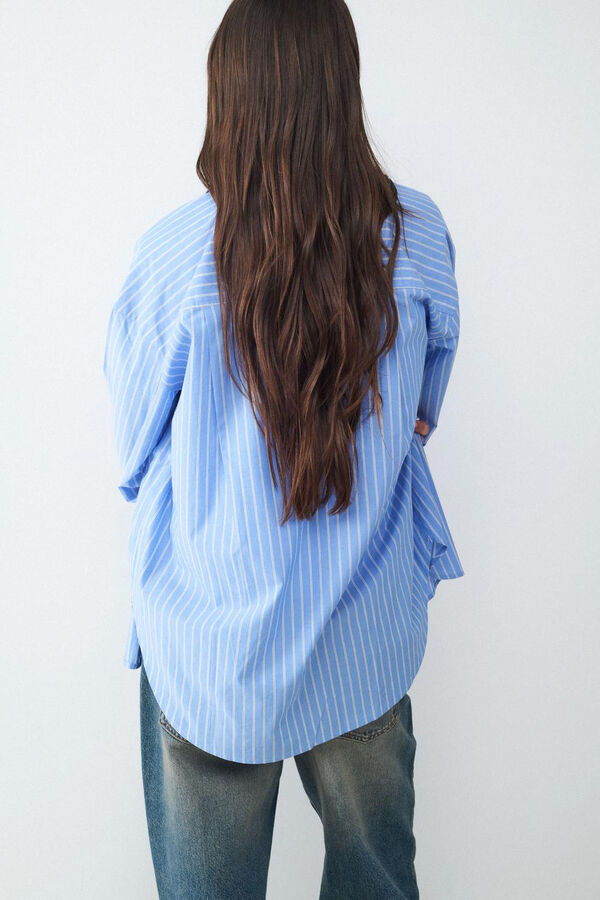 Balmohk Basic poplin shirt blue