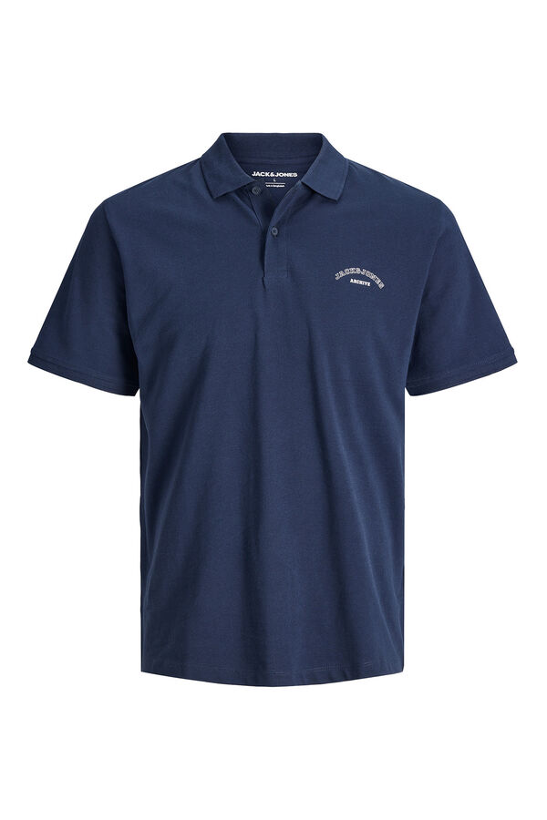 Jack & Jones PLUS Basic short sleeve polo shirt blue