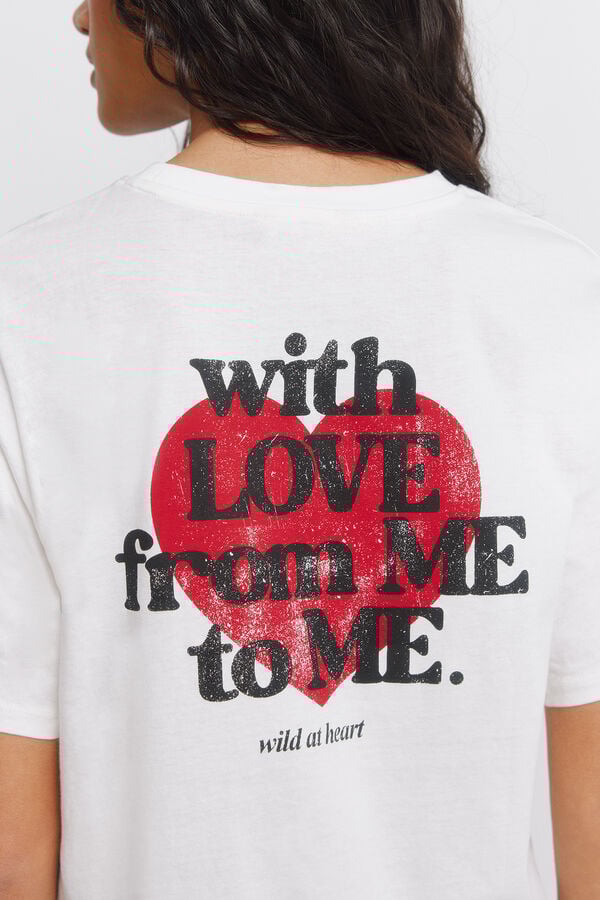 Springfield Short sleeve T-shirt LOVE brown