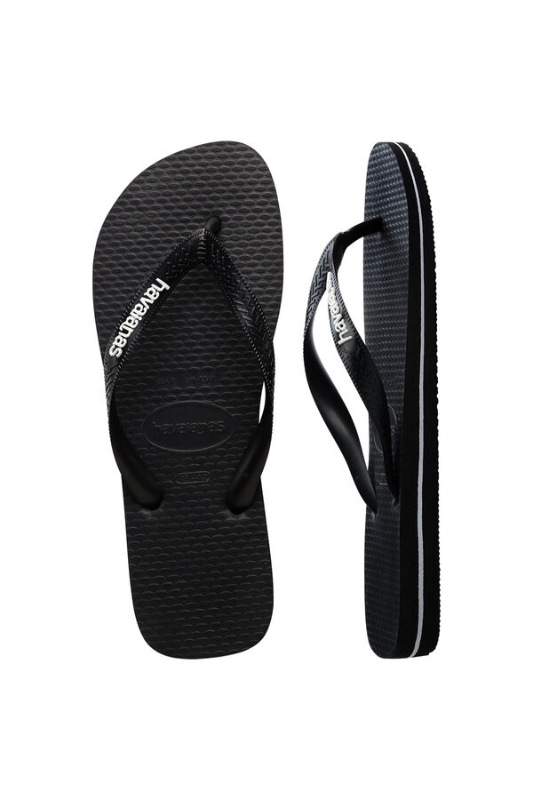 Havaianas Chanclas planas goma negro