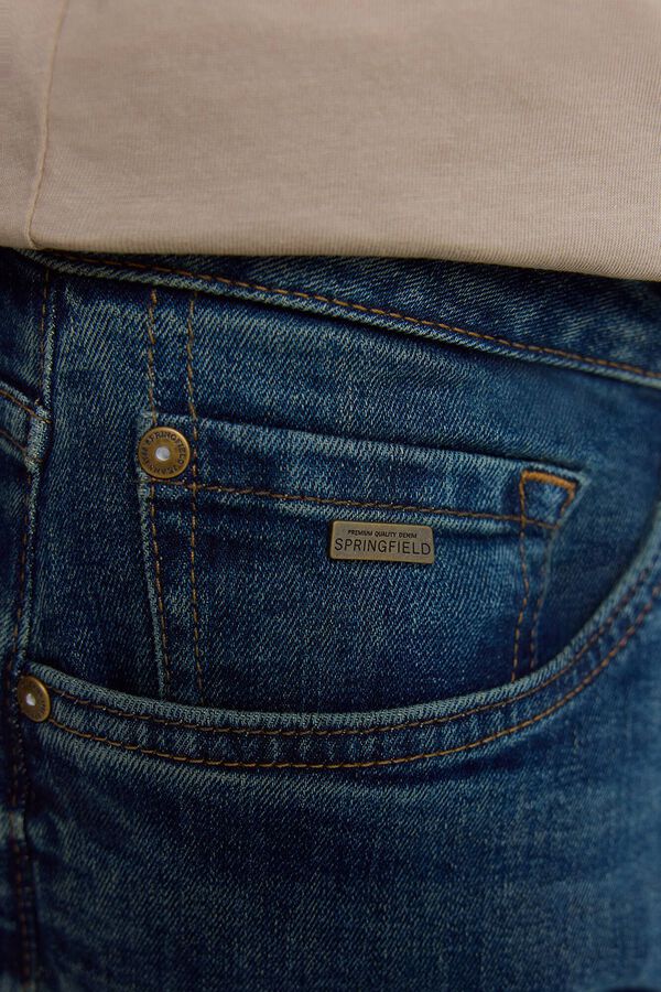 Springfield Overtinted slim fit jeans blue