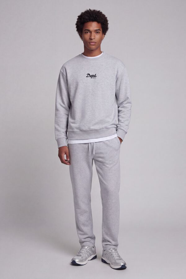 JJ REBEL Sweatshirt em algod&atilde;o cinzento