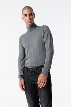 Springfield Essential high neck jersey-knit jumper gray