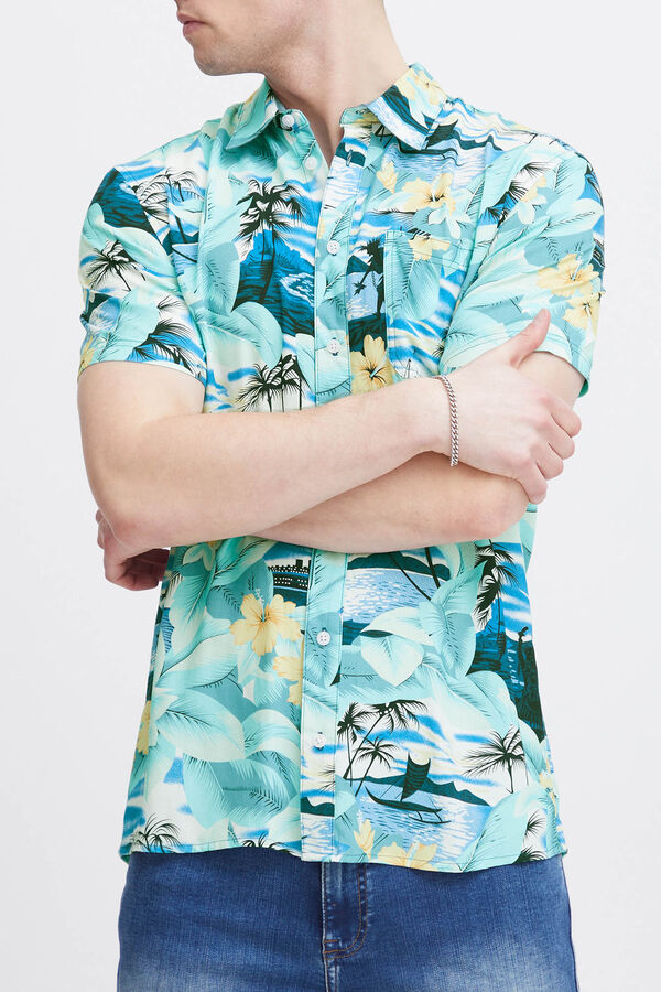 Springfield Camisa Manga Curta Estampada marinho mistura