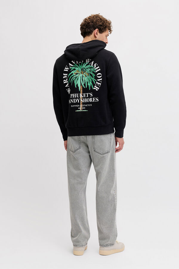 JJ REBEL Jeans loose tiro medio vaquero negro