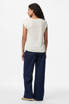 Pieces T-shirt lurex em bico