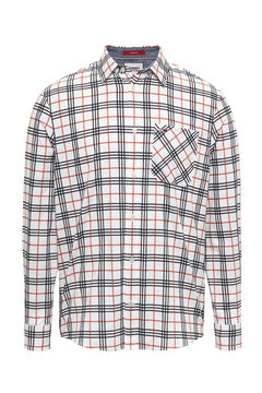 Springfield Men's Tommy Jeans checked shirt white