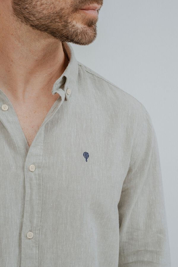 Celopman Camisa lino verde