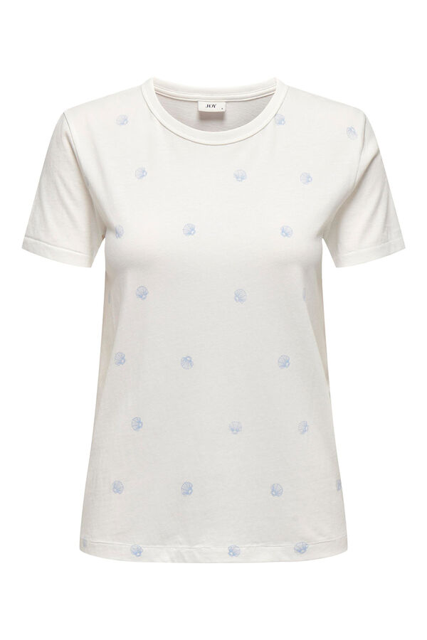 Springfield Camiseta algodón estampado marfil