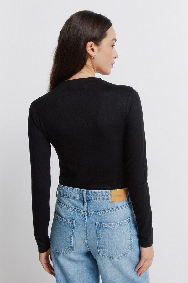 Springfield Camiseta cuello perkins negro