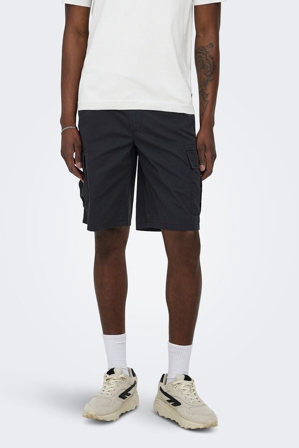 Only & Sons Cargo Bermuda shorts black