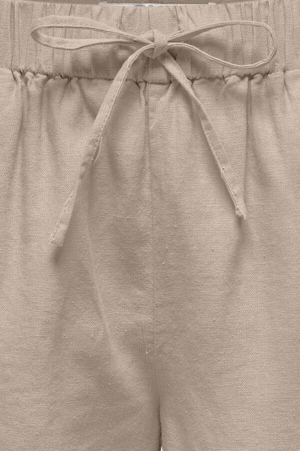 Only Shorts de lino beige