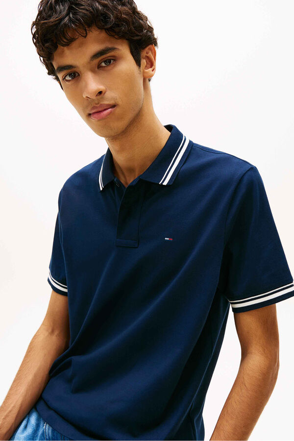 Tommy Jeans Regular fit short sleeve polo shirt blue