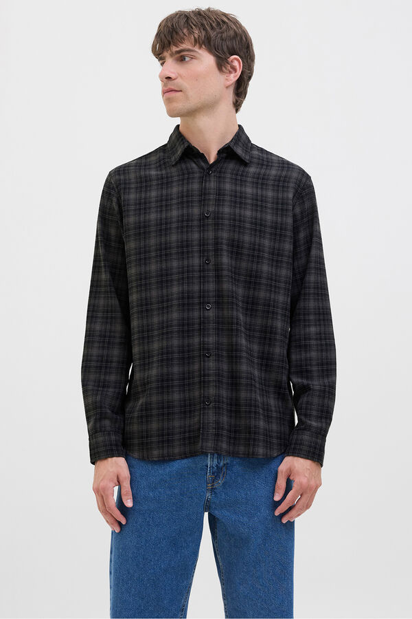 JJ REBEL Regular fit checked shirt Crna