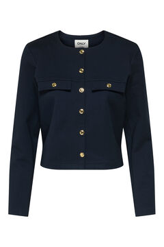 Only Casaco com bot&otilde;es de joia