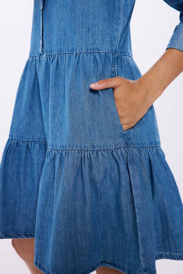 Springfield Pamučna teksas haljina plava