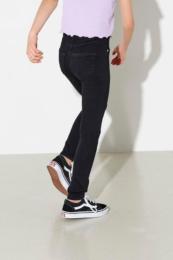 Only Girls Skinny fit stretch jeans black