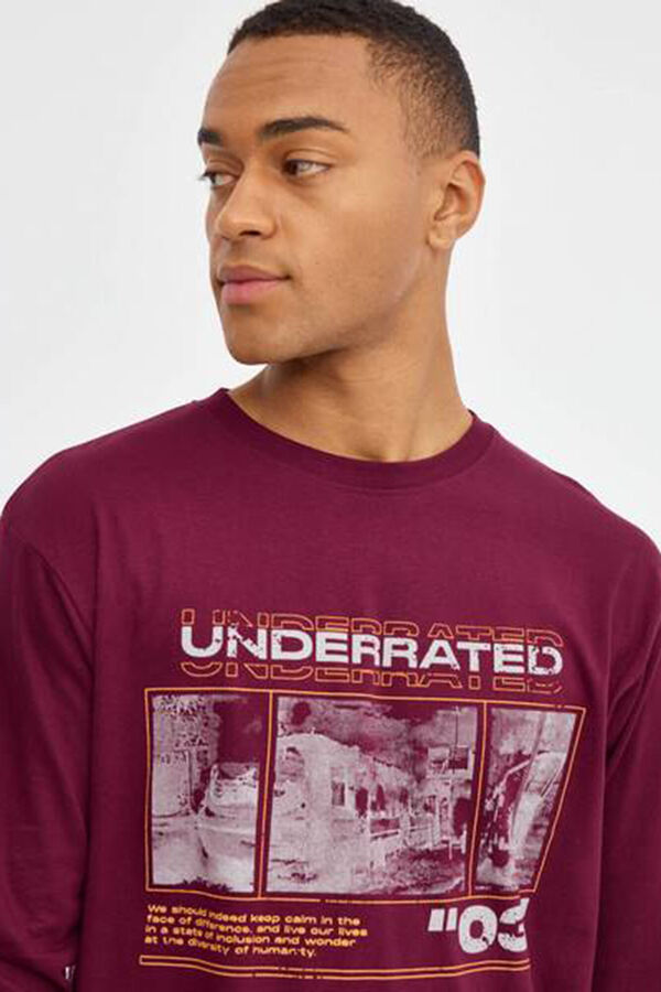 Inside T-shirt com estampado de cidade estampado