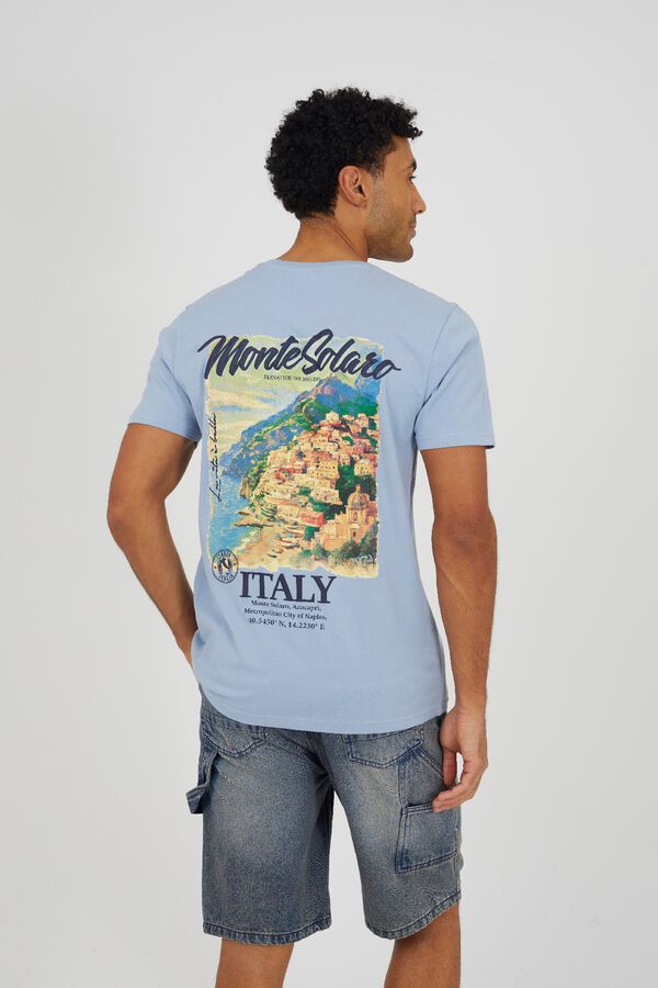 Brave Soul Printed short sleeve T-shirt blue
