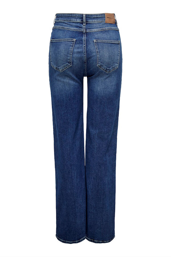 Only Calça Jeans de Perna Larga azul