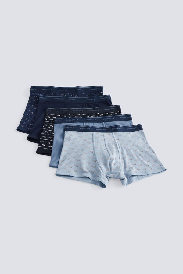 Springfield Marine animal 5-pack boxers blue