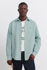 Springfield Oxford gingham print wrinkle free shirt green