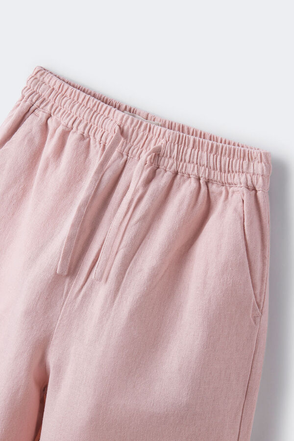 Springfield Girls' linen trousers pink