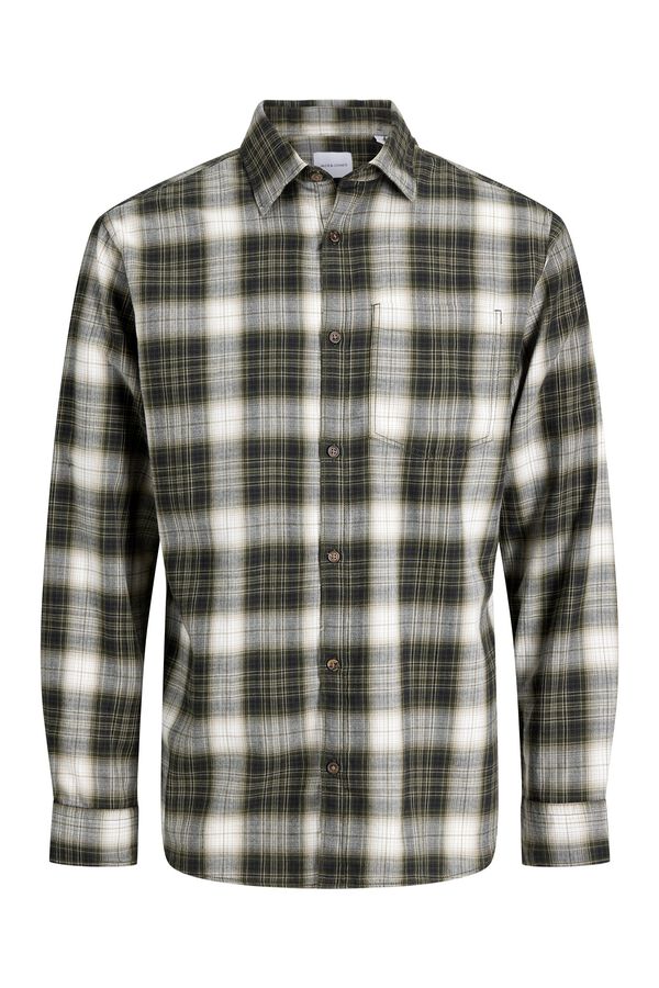 Jack & Jones Junior 100% cotton flannel shirt green