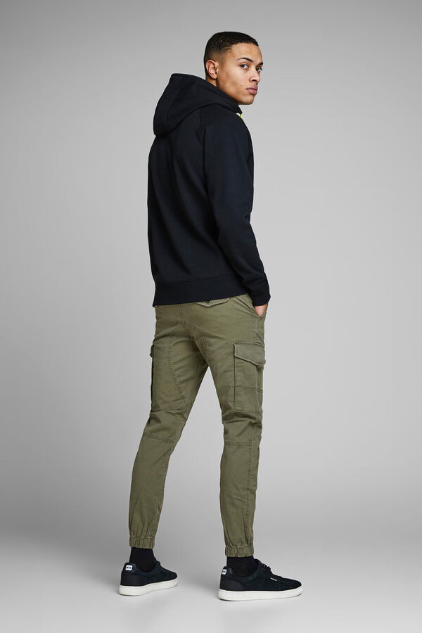 Springfield Cargo trousers with elasticated hems green