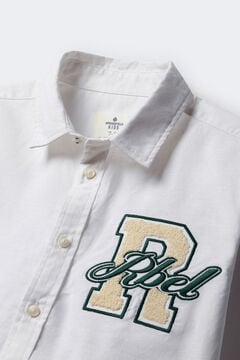 Springfield Kids Camisa Oxford patch para meninos