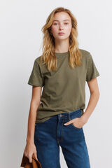 Springfield T-shirt &agrave; clous manches courtes nude