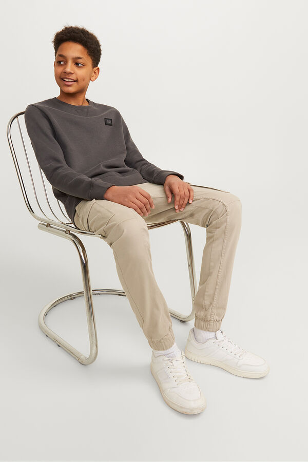 Jack & Jones Junior Pantal&oacute;n cargo slim gris