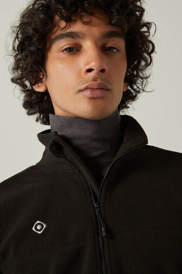 Springfield Jordon fleece liner jacket with half-zip  black