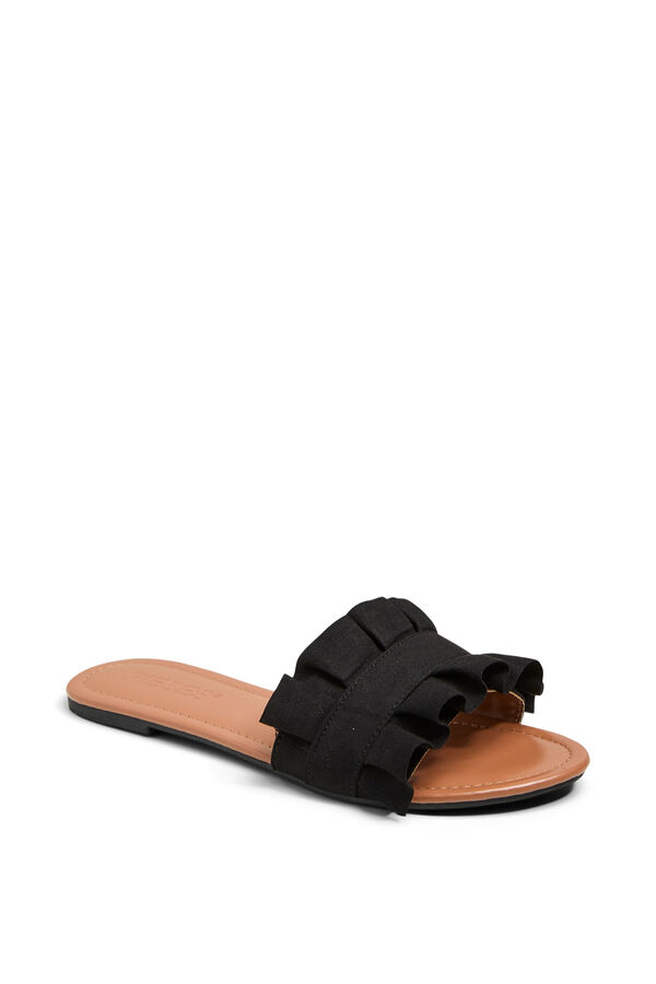 Pieces Flat slider sandal black