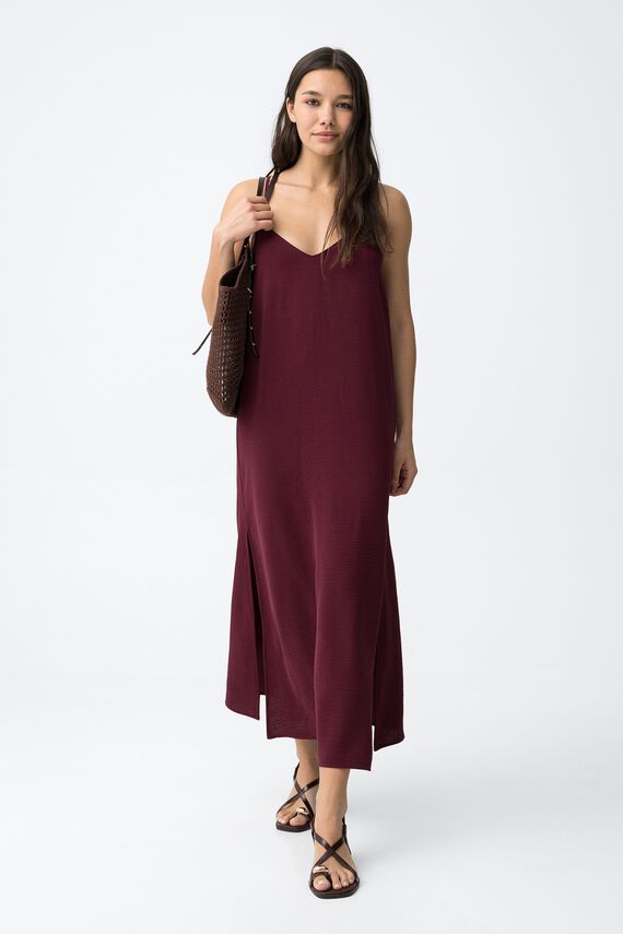 Vestido slim tirantes cruzados
