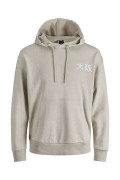 Springfield Hooded sweatshirt with print on the back gray