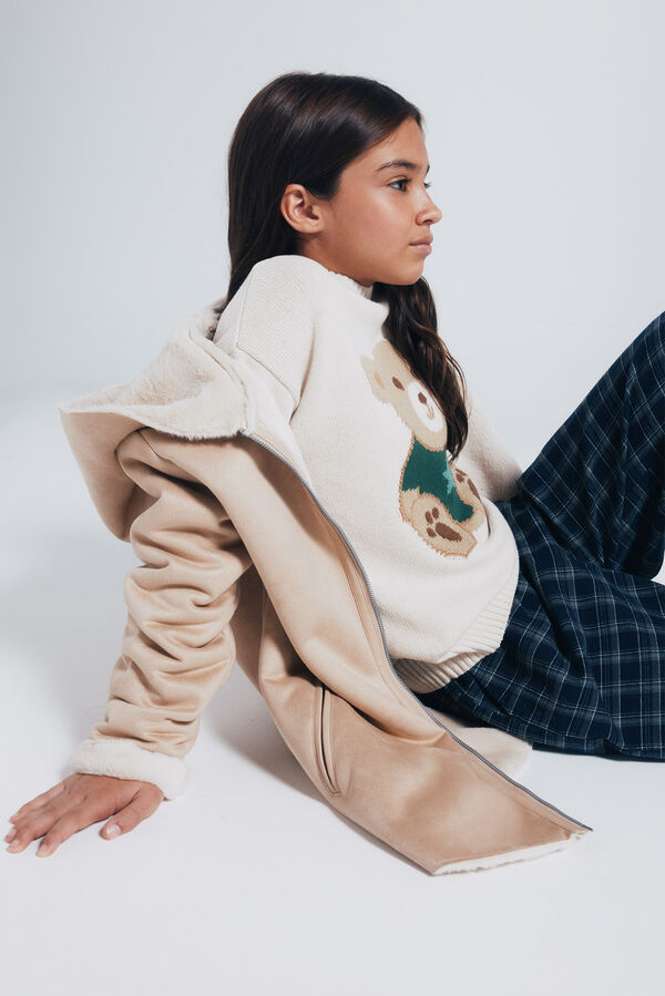 Springfield Kids Jaqueta com fecho-éclair para menina cru