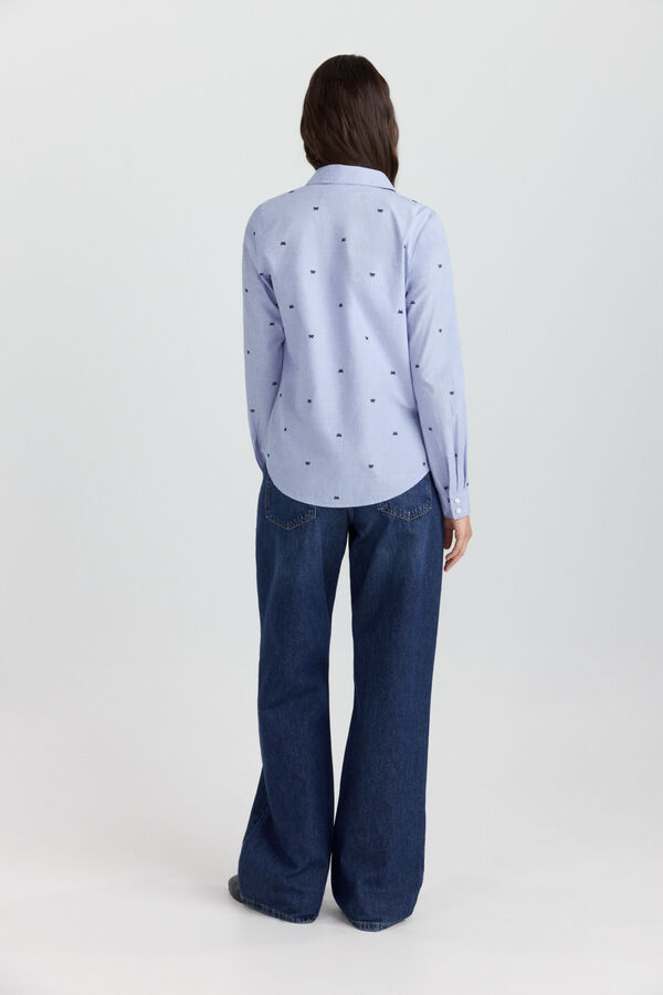 Springfield Embroidered pattern shirt blue