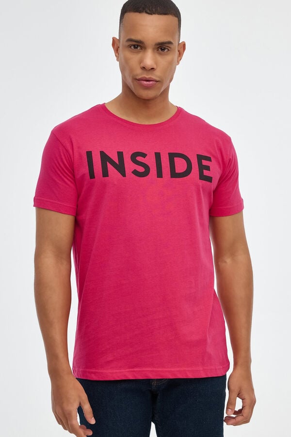 Springfield T-shirt básica print logo vermelho real