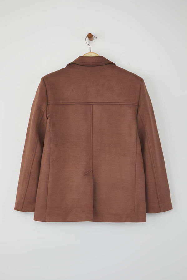 Trendyol Blazer efecto ante marr&oacute;n